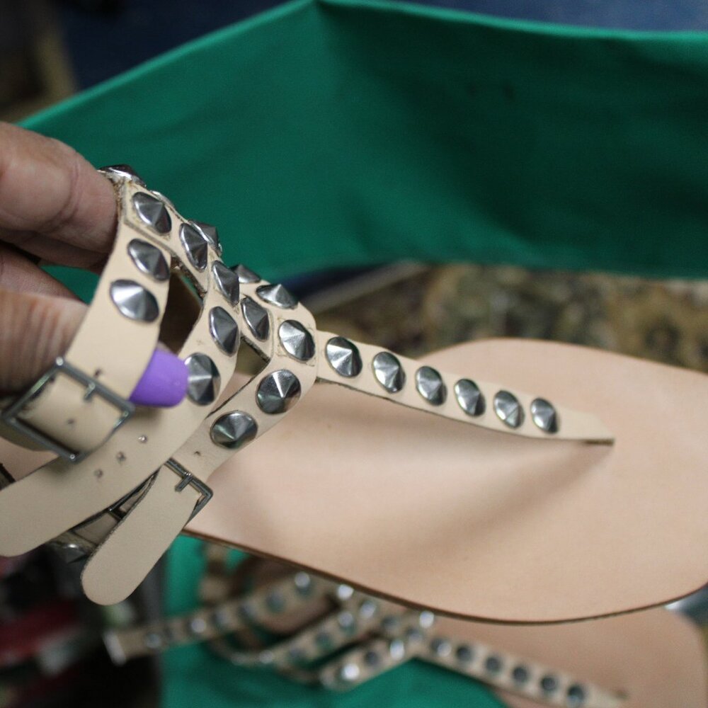 Jeffrey Camble leather studded sandals size 40 gently never used. Paid $110.00